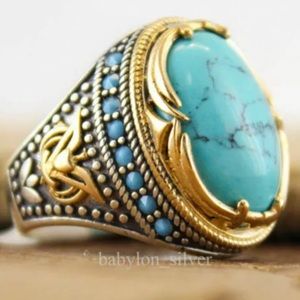 Handmade Unisex Turquoise Ring!